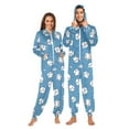 thumbnail image 1 of FORMRS Onesies Pajama for Adults Unisex Hoodie Winter Jumpsuit One Piece Sleepwear, Sizes S-2XL, Baseballs Pattern, 1 of 7