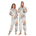 thumbnail image 1 of FORMRS Onesies Pajama for Adults Unisex Hoodie Winter Jumpsuit One Piece Sleepwear, Sizes S-2XL, Beautiful Floral, 1 of 7