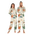 thumbnail image 1 of FORMRS Onesies Pajama for Adults Unisex Hoodie Winter Jumpsuit One Piece Sleepwear, Sizes S-2XL, Beige Cats Reading, 1 of 7