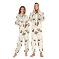 thumbnail image 1 of FORMRS Onesies Pajama for Adults Unisex Hoodie Winter Jumpsuit One Piece Sleepwear, Sizes S-2XL, Beige Cowboy Pattern, 1 of 7