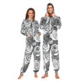 thumbnail image 1 of FORMRS Onesies Pajama for Adults Unisex Hoodie Winter Jumpsuit One Piece Sleepwear, Sizes S-2XL, Black Roses, 1 of 7