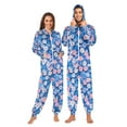 thumbnail image 1 of FORMRS Onesies Pajama for Adults Unisex Hoodie Winter Jumpsuit One Piece Sleepwear, Sizes S-2XL, Blue Daisy, 1 of 7