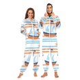thumbnail image 1 of FORMRS Onesies Pajama for Adults Unisex Hoodie Winter Jumpsuit One Piece Sleepwear, Sizes S-2XL, Blue Nautical Pattern, 1 of 7