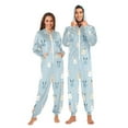 thumbnail image 1 of FORMRS Onesies Pajama for Adults Unisex Hoodie Winter Jumpsuit One Piece Sleepwear, Sizes S-2XL, Blue Rabbits, 1 of 7