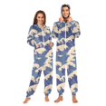 thumbnail image 1 of FORMRS Onesies Pajama for Adults Unisex Hoodie Winter Jumpsuit One Piece Sleepwear, Sizes S-2XL, Blue Wave Pattern, 1 of 7