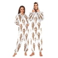 thumbnail image 1 of FORMRS Onesies Pajama for Adults Unisex Hoodie Winter Jumpsuit One Piece Sleepwear, Sizes S-2XL, Brown Ice Cream Pattern, 1 of 7
