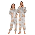 thumbnail image 1 of FORMRS Onesies Pajama for Adults Unisex Hoodie Winter Jumpsuit One Piece Sleepwear, Sizes S-2XL, Cartoon Bear, 1 of 7