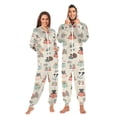 thumbnail image 1 of FORMRS Onesies Pajama for Adults Unisex Hoodie Winter Jumpsuit One Piece Sleepwear, Sizes S-2XL, Cartoon Dog Reading Pattern, 1 of 7