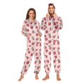thumbnail image 1 of FORMRS Onesies Pajama for Adults Unisex Hoodie Winter Jumpsuit One Piece Sleepwear, Sizes S-2XL, Cherries Pattern, 1 of 7
