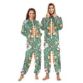 thumbnail image 1 of FORMRS Onesies Pajama for Adults Unisex Hoodie Winter Jumpsuit One Piece Sleepwear, Sizes S-2XL, Christmas Gingerbread, 1 of 7