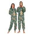 thumbnail image 1 of FORMRS Onesies Pajama for Adults Unisex Hoodie Winter Jumpsuit One Piece Sleepwear, Sizes S-2XL, Christmas Gingerbread, 1 of 7