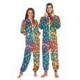 thumbnail image 1 of FORMRS Onesies Pajama for Adults Unisex Hoodie Winter Jumpsuit One Piece Sleepwear, Sizes S-2XL, Colorful Dragon Scales Pattern, 1 of 7