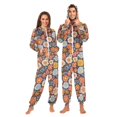 thumbnail image 1 of FORMRS Onesies Pajama for Adults Unisex Hoodie Winter Jumpsuit One Piece Sleepwear, Sizes S-2XL, Colorful Flowers, 1 of 7
