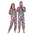 thumbnail image 1 of FORMRS Onesies Pajama for Adults Unisex Hoodie Winter Jumpsuit One Piece Sleepwear, Sizes S-2XL, Colorful Plaid, 1 of 7