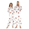 thumbnail image 1 of FORMRS Onesies Pajama for Adults Unisex Hoodie Winter Jumpsuit One Piece Sleepwear, Sizes S-2XL, Cute Santa Hats Pattern, 1 of 7
