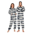 thumbnail image 1 of FORMRS Onesies Pajama for Adults Unisex Hoodie Winter Jumpsuit One Piece Sleepwear, Sizes S-2XL, Dark Sharks, 1 of 7