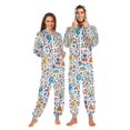thumbnail image 1 of FORMRS Onesies Pajama for Adults Unisex Hoodie Winter Jumpsuit One Piece Sleepwear, Sizes S-2XL, Doodle Pattern, 1 of 7
