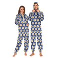 thumbnail image 1 of FORMRS Onesies Pajama for Adults Unisex Hoodie Winter Jumpsuit One Piece Sleepwear, Sizes S-2XL, Elegant Daisy Pattern, 1 of 7