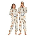 thumbnail image 1 of FORMRS Onesies Pajama for Adults Unisex Hoodie Winter Jumpsuit One Piece Sleepwear, Sizes S-2XL, Fall Coffee, 1 of 7