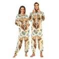 thumbnail image 1 of FORMRS Onesies Pajama for Adults Unisex Hoodie Winter Jumpsuit One Piece Sleepwear, Sizes S-2XL, Floral Cow, 1 of 7
