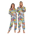 thumbnail image 1 of FORMRS Onesies Pajama for Adults Unisex Hoodie Winter Jumpsuit One Piece Sleepwear, Sizes S-2XL, Floral Fiesta, 1 of 7