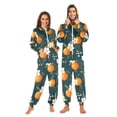 thumbnail image 1 of FORMRS Onesies Pajama for Adults Unisex Hoodie Winter Jumpsuit One Piece Sleepwear, Sizes S-2XL, Floral Oranges, 1 of 7