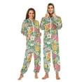 thumbnail image 1 of FORMRS Onesies Pajama for Adults Unisex Hoodie Winter Jumpsuit One Piece Sleepwear, Sizes S-2XL, Floral Pattern, 1 of 7
