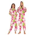 thumbnail image 1 of FORMRS Onesies Pajama for Adults Unisex Hoodie Winter Jumpsuit One Piece Sleepwear, Sizes S-2XL, Floral Raspberries, 1 of 7