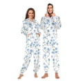 thumbnail image 1 of FORMRS Onesies Pajama for Adults Unisex Hoodie Winter Jumpsuit One Piece Sleepwear, Sizes S-2XL, Forget Me Not, 1 of 7