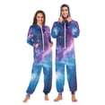 thumbnail image 1 of FORMRS Onesies Pajama for Adults Unisex Hoodie Winter Jumpsuit One Piece Sleepwear, Sizes S-2XL, Galaxy Pattern, 1 of 7