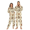 thumbnail image 1 of FORMRS Onesies Pajama for Adults Unisex Hoodie Winter Jumpsuit One Piece Sleepwear, Sizes S-2XL, Geometric Designs, 1 of 7