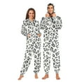 thumbnail image 1 of FORMRS Onesies Pajama for Adults Unisex Hoodie Winter Jumpsuit One Piece Sleepwear, Sizes S-2XL, Gray Leopard Pattern, 1 of 7