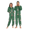 thumbnail image 1 of FORMRS Onesies Pajama for Adults Unisex Hoodie Winter Jumpsuit One Piece Sleepwear, Sizes S-2XL, Green Christmas Trees, 1 of 7