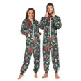 thumbnail image 1 of FORMRS Onesies Pajama for Adults Unisex Hoodie Winter Jumpsuit One Piece Sleepwear, Sizes S-2XL, Green Christmas, 1 of 7