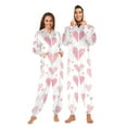 thumbnail image 1 of FORMRS Onesies Pajama for Adults Unisex Hoodie Winter Jumpsuit One Piece Sleepwear, Sizes S-2XL, Hand Drawn Hearts, 1 of 7
