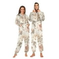 thumbnail image 1 of FORMRS Onesies Pajama for Adults Unisex Hoodie Winter Jumpsuit One Piece Sleepwear, Sizes S-2XL, Lace and Floral, 1 of 7