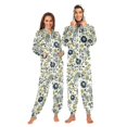 thumbnail image 1 of FORMRS Onesies Pajama for Adults Unisex Hoodie Winter Jumpsuit One Piece Sleepwear, Sizes S-2XL, Light Floral, 1 of 7