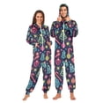 thumbnail image 1 of FORMRS Onesies Pajama for Adults Unisex Hoodie Winter Jumpsuit One Piece Sleepwear, Sizes S-2XL, Neon Christmas, 1 of 7