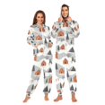 thumbnail image 1 of FORMRS Onesies Pajama for Adults Unisex Hoodie Winter Jumpsuit One Piece Sleepwear, Sizes S-2XL, Orange Cartoon Houses, 1 of 7