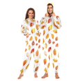 thumbnail image 1 of FORMRS Onesies Pajama for Adults Unisex Hoodie Winter Jumpsuit One Piece Sleepwear, Sizes S-2XL, Orange Leaves, 1 of 7