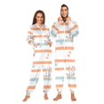 thumbnail image 1 of FORMRS Onesies Pajama for Adults Unisex Hoodie Winter Jumpsuit One Piece Sleepwear, Sizes S-2XL, Orange Nautical Pattern, 1 of 7