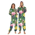 thumbnail image 1 of FORMRS Onesies Pajama for Adults Unisex Hoodie Winter Jumpsuit One Piece Sleepwear, Sizes S-2XL, Pink Flamingo Pattern, 1 of 7