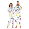 thumbnail image 1 of FORMRS Onesies Pajama for Adults Unisex Hoodie Winter Jumpsuit One Piece Sleepwear, Sizes S-2XL, Pink Simple Shapes, 1 of 7