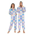 thumbnail image 1 of FORMRS Onesies Pajama for Adults Unisex Hoodie Winter Jumpsuit One Piece Sleepwear, Sizes S-2XL, Playful Daisy, 1 of 7