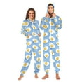 thumbnail image 1 of FORMRS Onesies Pajama for Adults Unisex Hoodie Winter Jumpsuit One Piece Sleepwear, Sizes S-2XL, Playful Fried Eggs, 1 of 7