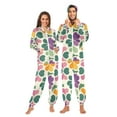 thumbnail image 1 of FORMRS Onesies Pajama for Adults Unisex Hoodie Winter Jumpsuit One Piece Sleepwear, Sizes S-2XL, Purple Clover Pattern, 1 of 7