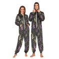 thumbnail image 1 of FORMRS Onesies Pajama for Adults Unisex Hoodie Winter Jumpsuit One Piece Sleepwear, Sizes S-2XL, Purple Floral Pattern, 1 of 7