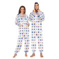 thumbnail image 1 of FORMRS Onesies Pajama for Adults Unisex Hoodie Winter Jumpsuit One Piece Sleepwear, Sizes S-2XL, Purple Retro Shapes, 1 of 7