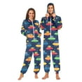 thumbnail image 1 of FORMRS Onesies Pajama for Adults Unisex Hoodie Winter Jumpsuit One Piece Sleepwear, Sizes S-2XL, Rainbow Space Cat, 1 of 7