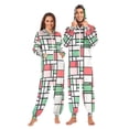 thumbnail image 1 of FORMRS Onesies Pajama for Adults Unisex Hoodie Winter Jumpsuit One Piece Sleepwear, Sizes S-2XL, Red Abstract Geometric, 1 of 7